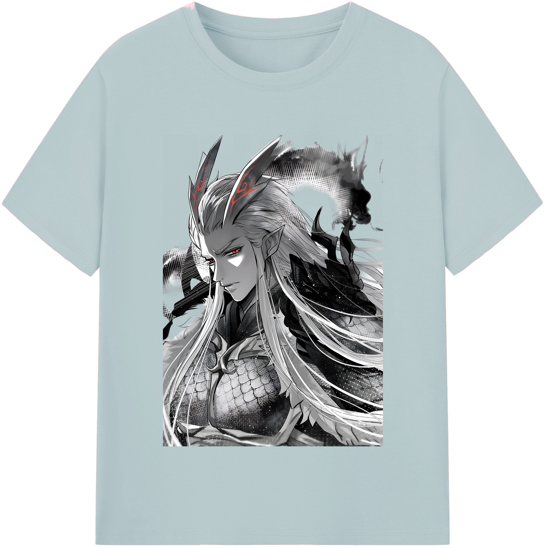 （画像用） Ne Zha 2 ナタ 魔童の大暴れ 綿100％半袖Tシャツ（フロントプリント）